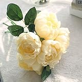 NIUA 造花　牡丹 ボタン　花束　1束6個花　結婚式 パーティー用　飾り インテリア　ローマンチック　ギフト 花嫁花束 ブーケ　DIY　2束入 (ジャンパン)