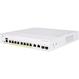 シスコシステムズ (Cisco) スイッチングハブ 8ポート マネージドスイッチ PoE/PoE+ ギガビット スタッカブル 802.1X認証 RIP 金属筐体 静音ファンレス 国内正規代理店品 法人向け 制限付きライフタイム保証 CBS350-8F