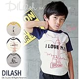 (ディラッシュ) DILASH3色3柄プリント 半袖ラグランＴシャツ/夏 110 シルバーグレー