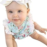 Domybestベビー服 女の子 ロンパース ジャンプスーツ カバーオール ボディスーツ オーバーオール 夏 プリント 袖無し 普段着 お出かけ ビーチ 海辺 (80(6-9ヶ月))
