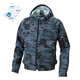 空調服 作業服 2018年新商品 サンエス 草刈りバンド通し穴ポケット付 ポリエステル100%(ファンなし/単品/保冷材2個付)<099-KU90310H> (4L, 4ブルー)