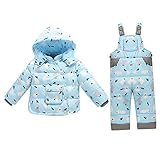 Zhhlaixing 高品質 Two pieces set Baby Boys Girls Thicker Warm Down Clothing Cute Infant Winter Hooded J