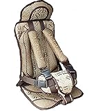 [Welbee]チャイルドシート 簡易 携帯式 取り付け簡単 折り畳み 取り外し可能 9か月～6歳 おしゃれブラウン チェアシート