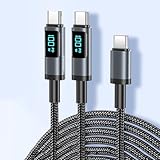 2pcs USB Type C ケーブル 100W/5A PD対応 Type-C to Type-C 急速充電 出力スクリーン表示 ナイロン編み タイプc 充電ケーブル iPhone 15/15 Pro/15 Plus/15 Pro Max, MacBook Air/Pro 13'', iPad Mini 6/Pro/Air, Switch等USB-C機種対応 (1.2m+1.2m)
