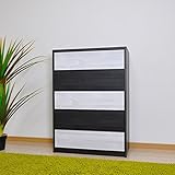 チェスト 幅80 5段 タンス ハイチェスト モノトーン整理ダンス 完成品 AYU-3-368-F (ブラック)