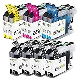 EasyECO Brother用 ブラザー LC111-10PK インク カートリッジ 10本セット(4色x2+2本BK) LC111 LC-111 互換インク ICチップ残量表示検知機能付き対応機種：MFC-J987DN/DW、MFC-J980DN/DWN 、MFC-J897DN/DWN、MFC-J890DN/DWN、MFC-J877N、MFC-J870N、MFC-J827DN/DWN、MFC-J820DN/DWN、MFC-J720D/DW、DCP-J952N、DCP-J957N-B/W、DCP-J752N、DCP-J757N、DCP-J552N、DCP-J557N