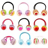 【爱莉セレクトショップ】ヘアゴム ヘアアクセサリー 10個 セットカラフルなボール 子供大人通用 髪飾り 髪ゴム キッズ ジュニア 子ども ガールズ 女の子 ヘアゴム (10色)