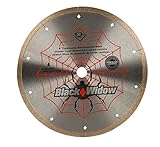 QEP 6-8008BW 8-Inch Black Widow Micro-Segmented Rim Diamond Blade, 5/8-Inch Arbor, Wet Cutting, 7640