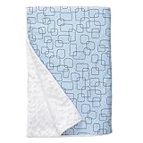 Baby Elephant Ears Ultra Soft Baby Blanket (XLarge (42x32) Blue Mod Square) [並行輸入品]