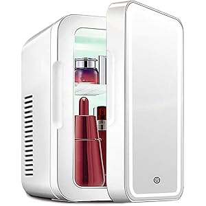 HANSHUMY 4L&8L化粧品冷蔵庫 -2℃～65℃ ポータブル 冷蔵庫 小型 冷温庫 LEDライト ミラー設計 タ…