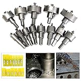 yaetek 13pcs 16 – 53 mmステンレススチールカーバイド先端TCTメタル合金ドリルビット穴鋸セット