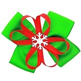 Lovoski 女性　ガール　ファブリック　サンタ　スノーマン　ちょう結び　ヘアピン　ヘアクリップ　髪飾り　贈り物　全12パターン - パターン9