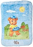 ベビーミンク – ウルトラソフトPlushジャンボフリース毛布( Assortedスタイル) グリーン BabyMink_Crib_Bear_ToyCar_Blue