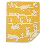 KLIPPAN クリッパン 2613 Siesta シエスタ 70×90 オーガニックコットン ハーフ ミニブランケット 毛布 ひざ掛け 02/yellow 70×90 [並行輸入品]