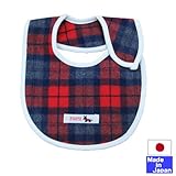 ★日本製★スタイ単品色々 Cタイプ 新生児 (ネル起毛（レッド）)