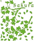 マイサ ハル インテリアステッカー サクラ スモールサイズ パレアグリーン