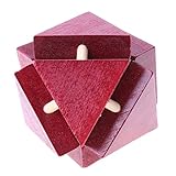 Domybest　パズル　立体　木製　積み木　孔明ロック　伝統知育玩具　知恵おもちゃ　児童 キッズ　大人3D立体パズル 木 (H)