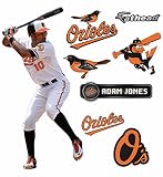 アダム・ジョーンズFathead Baltimore Oriolesロゴセット公式MLBビニール壁グラフィックス17 "インチ