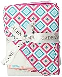 Caden Lane Ikat Collection Diamond Hooded Towel Set, Pink, Infant by Caden Lane