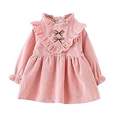 (プタス)Putars ベビー服 子供服 女の子 ワンピース ドレス 長袖 フリル 暖かい 可愛い オシャレ 通園 発表会 旅行 記念日 プレゼント 6ヶ月-24ヶ月