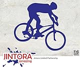 JINTORA ステッカー/カーステッカー - Mountain Biker - マウンテンバイカー - 96x90mm - JDM/Die cut - 車/ウィンドウ/ラップトップ/ウィンドウ- ブ