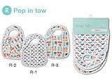 aden + anais (エイデンアンドアネイ) スタイ よだれかけ 3枚セット スナップ ビブ 出産祝い 【並行輸入品】 R Pup in tow