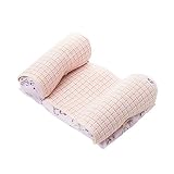 Deylaying 幼児の枕、新生児のベビー枕、ヘッドの防止、アンチロールフラットヘッド、ピンク