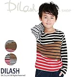 (ディラッシュ) DILASH長袖ボーダーＴシャツ/秋 90 クレイジーレッド