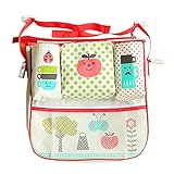 べビキャレット 便利な 3way 多機能収納 マザーズバッグ ショルダーバッグ に ベビーカー用バッグ (アップル)