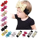 Ekimiゴムファッション子供ヘッドバンドかわいいスパンコールカチューシャBow US サイズ: M