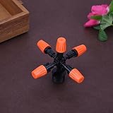 10ピース5ヘッド調整可能なドリッパーノズルアウトレットガーデン灌漑ミストフロードリッパードリップヘッドガーデンスプリンクラー