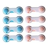 ベビー安全ストラップロック、子Proofキャビネット、引き出し、アプライアンス、Toilet Seat – 3 M粘着withストラップandラッチシステム 4 Blue 4 Pink 8 Norma