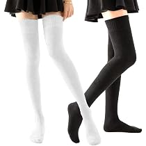 HOMERIT Plus Size Thigh High Socks 
