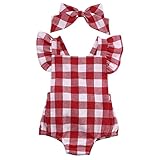 Cutelove 子供服 ロンパース カバーオール 女の子 夏 格子カバーオール 蝶結び付き 可愛い フライスリーブ ベビー おしゃれ