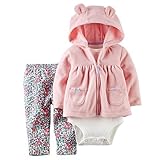 カーターズ Carter's ロンパース ボディスーツ カーディガン パンツ 3点セット 足つき 女の子 秋冬 3-Piece Cardigan Set 18M (78-83cm) [並行輸入品]