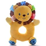 Lazada Baby Cartoon Leo Lion stuffed Animal Plush Hand Rattle Dolls Baby Girls Toys