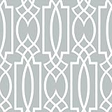 York Wallcoverings LW5832 Cobalt Blues Geo Trellis Wallpaper, Blacks [並行輸入品]