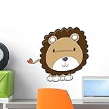 Wallmonkeys WM80361 Cute Little Baby Lion - 6 Peel and Stick Wall Decals (18 in H x 14 in W) [並行輸入品]