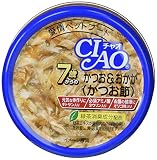 チャオ (CIAO) キャットフード 7歳からの かつお&おかか 75g×24缶 (まとめ買い)