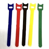 ZooooM 薄 型 太め 結束 バンド マジック テープ ストラップ ケーブル タイ カラー ランダム ( 20 本 セット / 15 cm ) ZM-SB1639-15