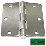 Probrico内部ドアヒンジ3.5インチ卸売ドアヒンジサテンニッケル仕上げ 50 Pack DH3535SN14-50z