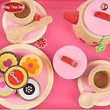 ティーセット 木のおもちゃ 木製 ごっこ遊びセット ままごと キッチン ティーセット おままごとセット 子供 誕生日プレゼント 誕生日 女の子 女 ままごと キッチン おもちゃ ままごと キッチン（1