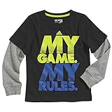 （アディダス）adidas 2T Black my game ゲーム l/s t-shirt tシャツ　半袖 アパレル boys' toddler ベビー 赤ちゃん キッズ - black ブラック 