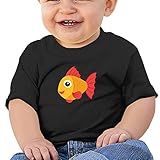 魚 ブルー 海の動物子供服 ベビーTシャツ 半袖 男の子 女の子 クルーネック カジュアル