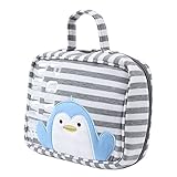 POM＆MIMIE 消臭機能付きおむつポーチ・トラベルポーチ PENGUINストライプ