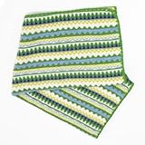 (セラナ) Selana メリノウール ジャガード ブランケット グリーン・ナチュラル・ブルー