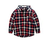 [FERE8890] 男の子 シャツ 長袖 子供 ワイシャツ シャツ チェック 柄 Yシャツ カッコイイ チェック 110#(身長じゃない)
