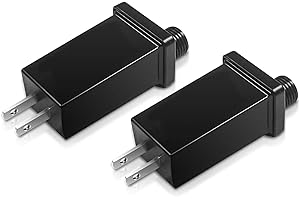 12V 1A クラス2 電源 USプラグアダプター クリスマス用 ストリングライト インフレータブルデコレーション LEDコントローラー 低電圧変圧器交換用 2個パック