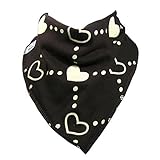 Chocolate Brown Hearts Baby Bandana Bib by Its a Bibble - Chocolate Heart by It's a Bibble
