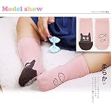 【送料無料】四季通用 100%綿 キッズ ソックス 女の子 男の子 ベビー用 靴下 4足セット 可愛い 動物キャラクター 滑り止め付き (対応足裏の長さ 9-11cm 薦め年齢：0歳-3歳）